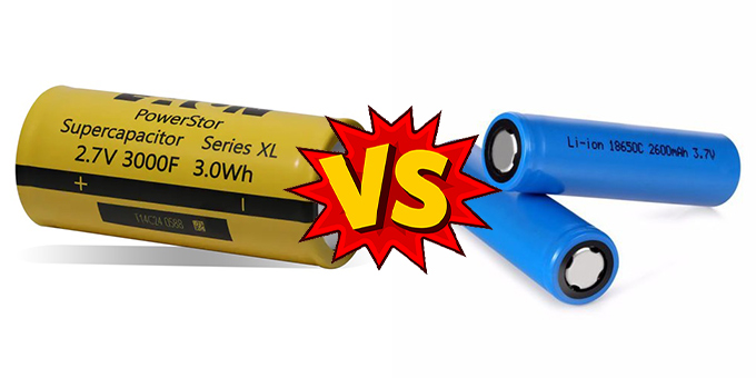 Supercapacitor vs Lithium Ion Battery