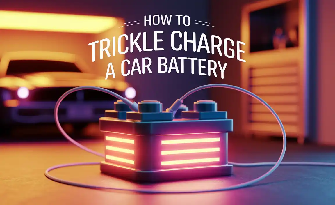 How to Trickle Charge a Car Battery