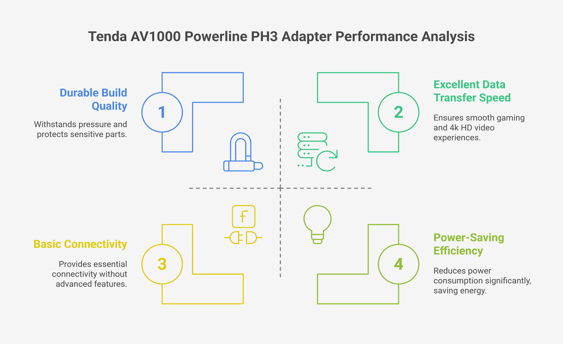 Tenda AV1000 Powerline PH3 Adapter (Great Performance)