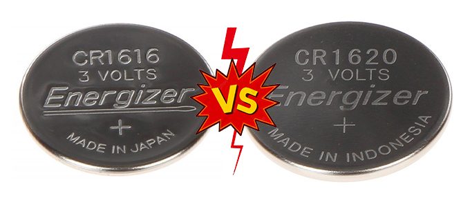 CR1616 vs CR1620 Battery