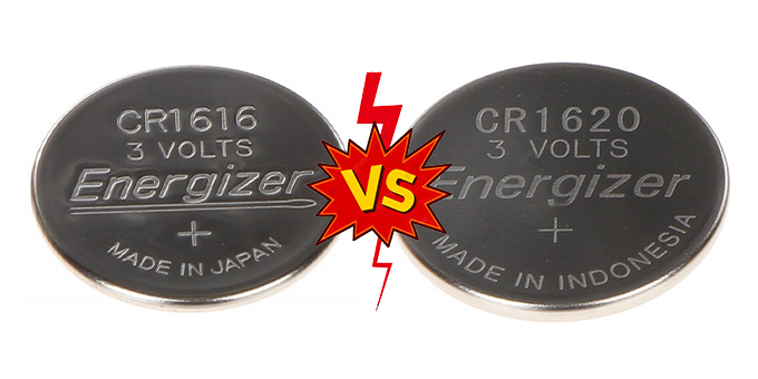 CR1616 vs CR1620 Battery