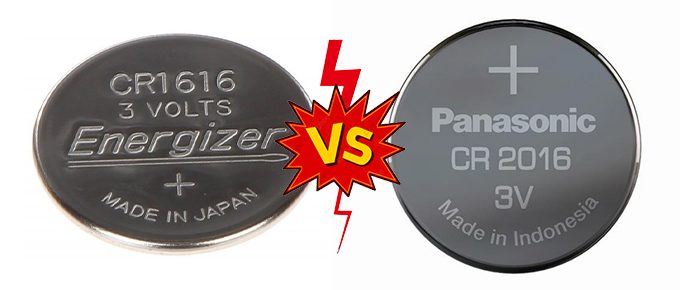 CR1616 vs CR2016 Battery