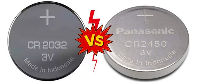 CR2032 vs CR2450 Battery