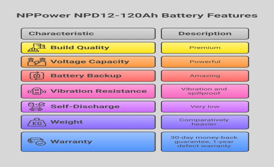 NPPower NPD12-120Ah Rechargeable AGM Deep Cycle Battery (Best for the Rugged Design)