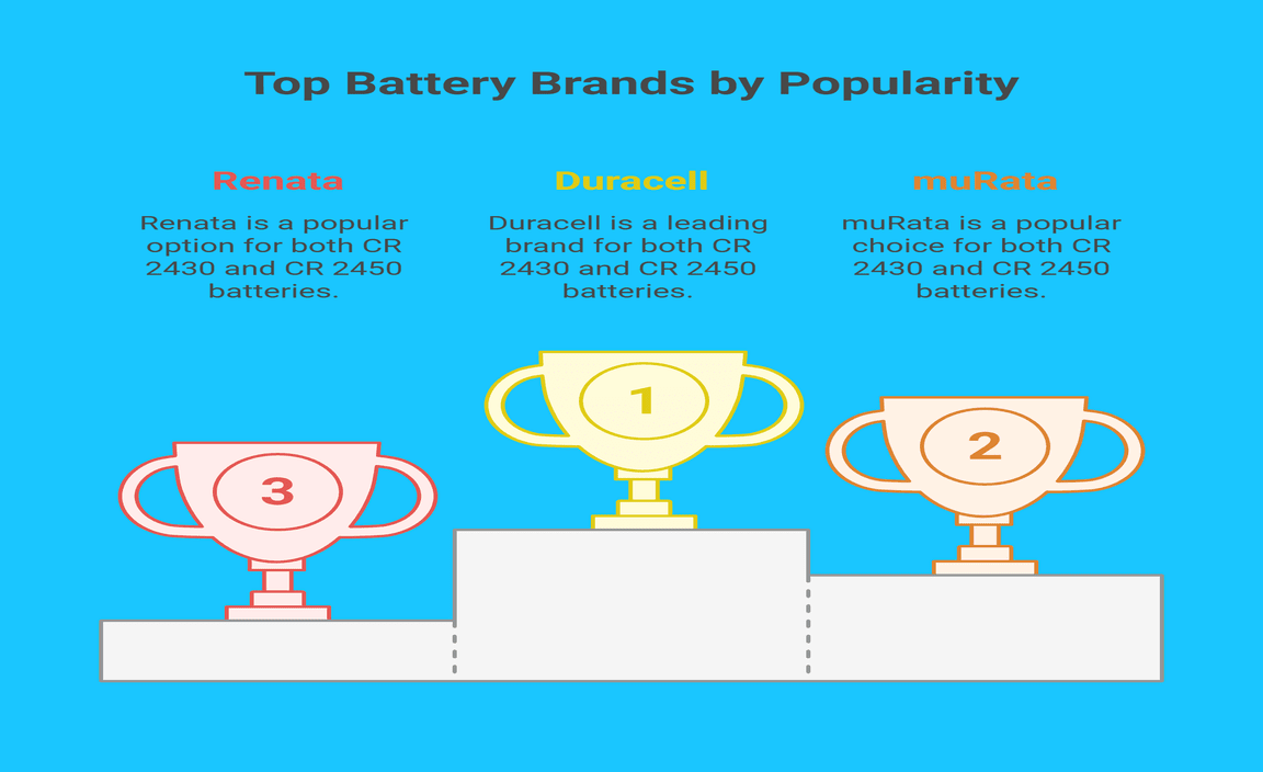 Popular Brands of CR 2430 and CR 2450 Battery