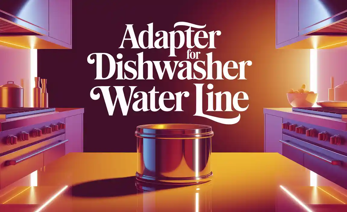 Adapter For Dishwasher Water Line