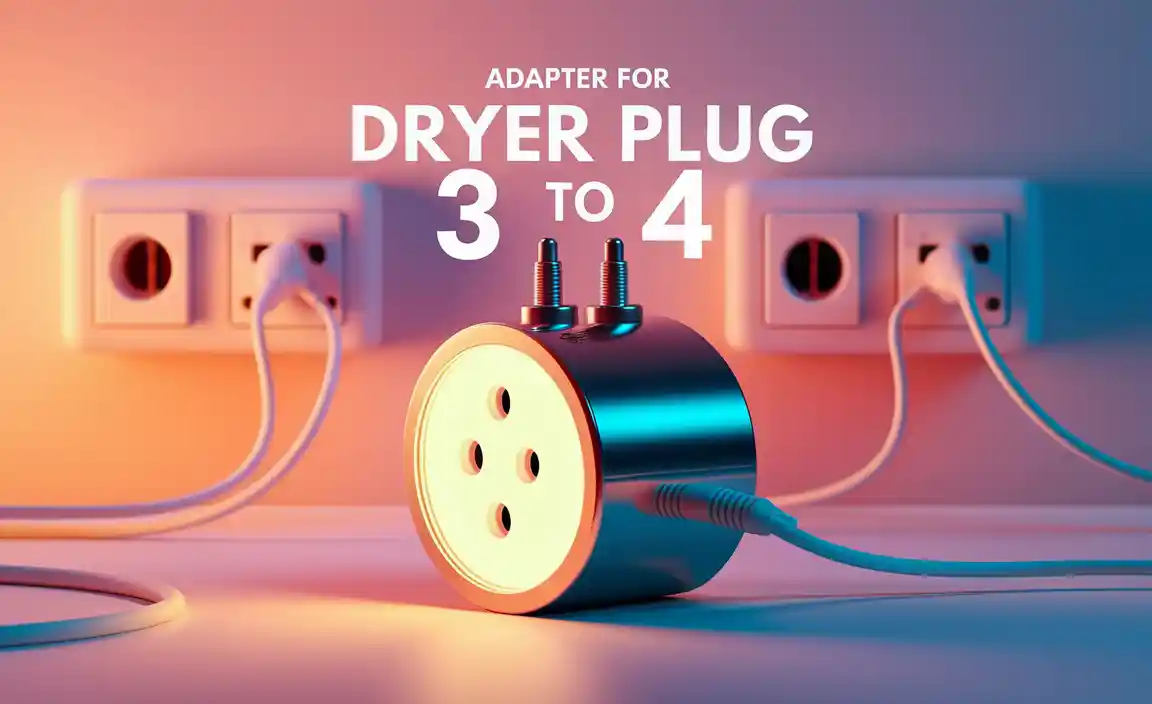 Adapter For Dryer Plug 3 To 4