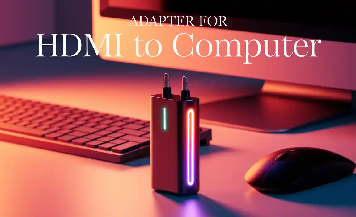 Adapter For Hdmi To Computer