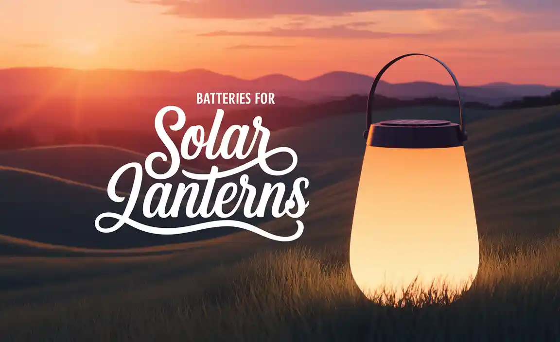 Batteries For Solar Lanterns