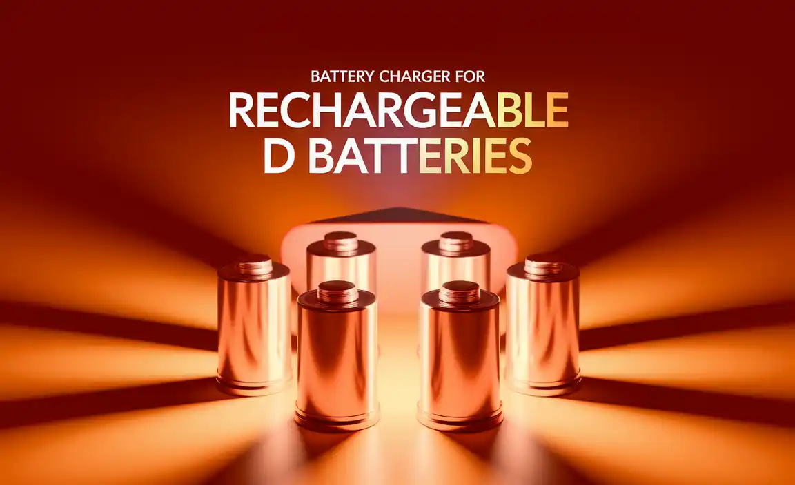 Battery Charger For Rechargeable D Batteries