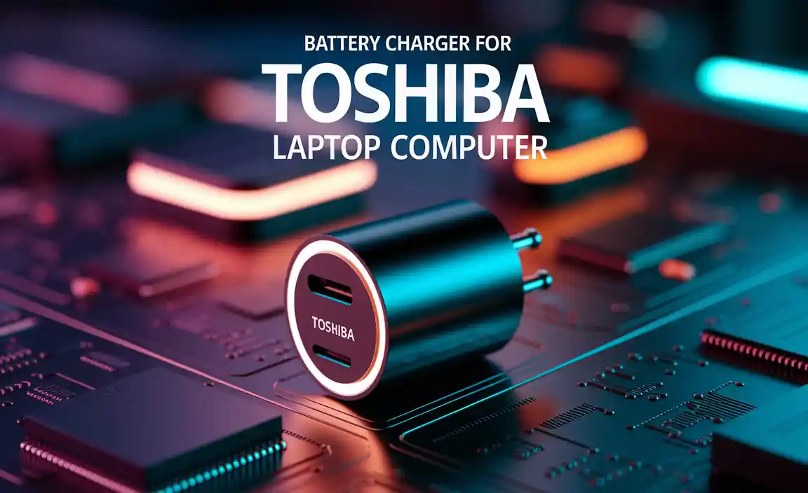 Battery Charger For Toshiba Laptop Computer