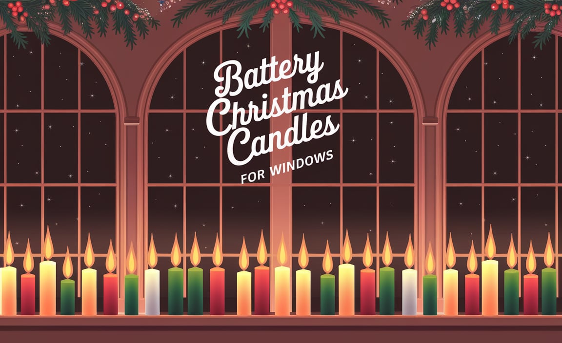 Battery Christmas Candles For Windows