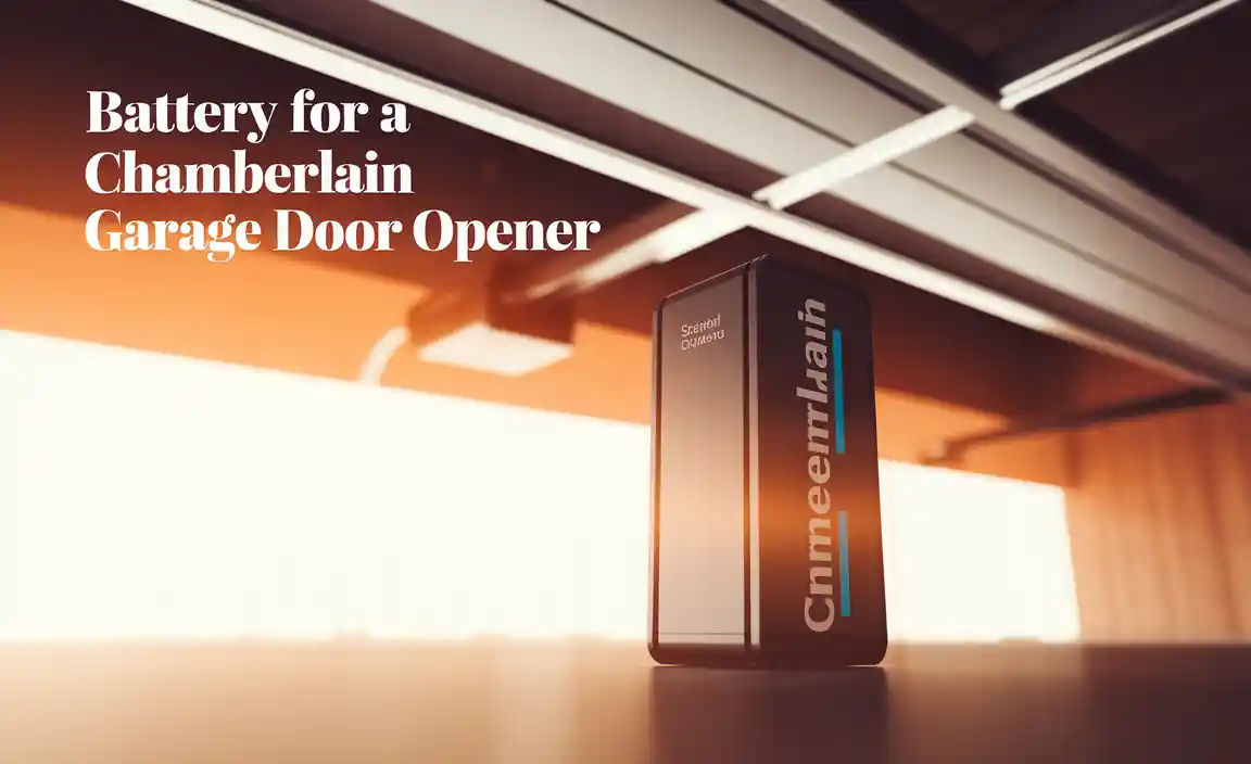 Battery For A Chamberlain Garage Door Opener