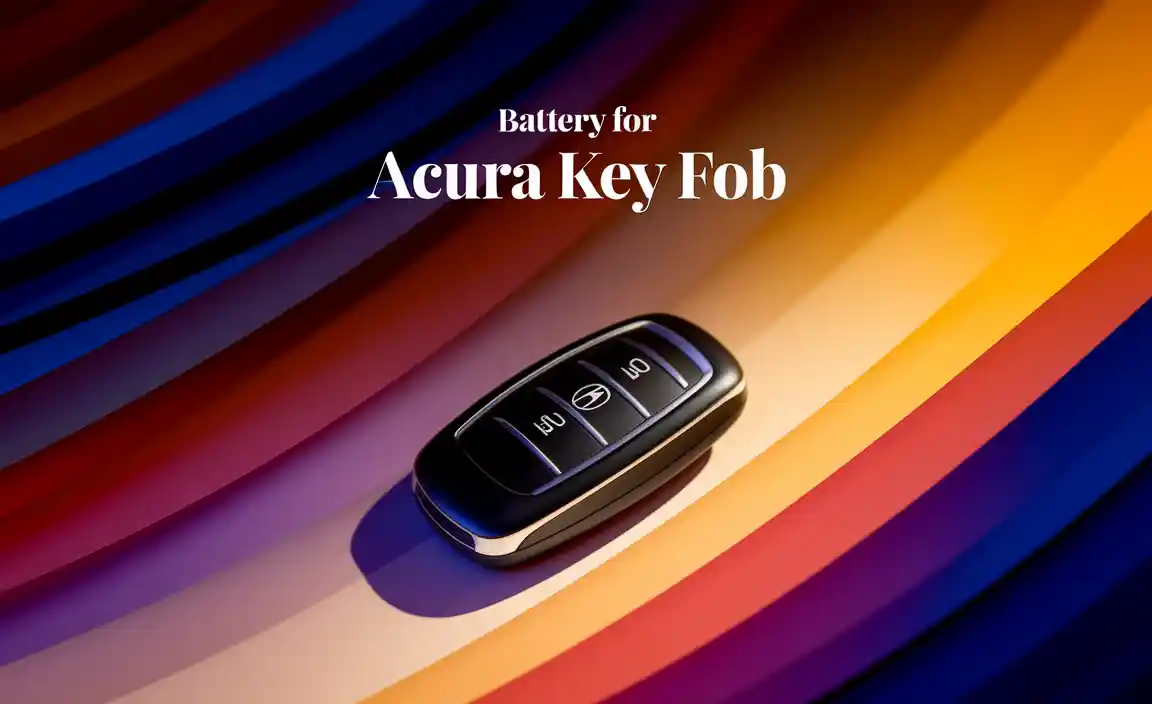 Battery For Acura Key Fob