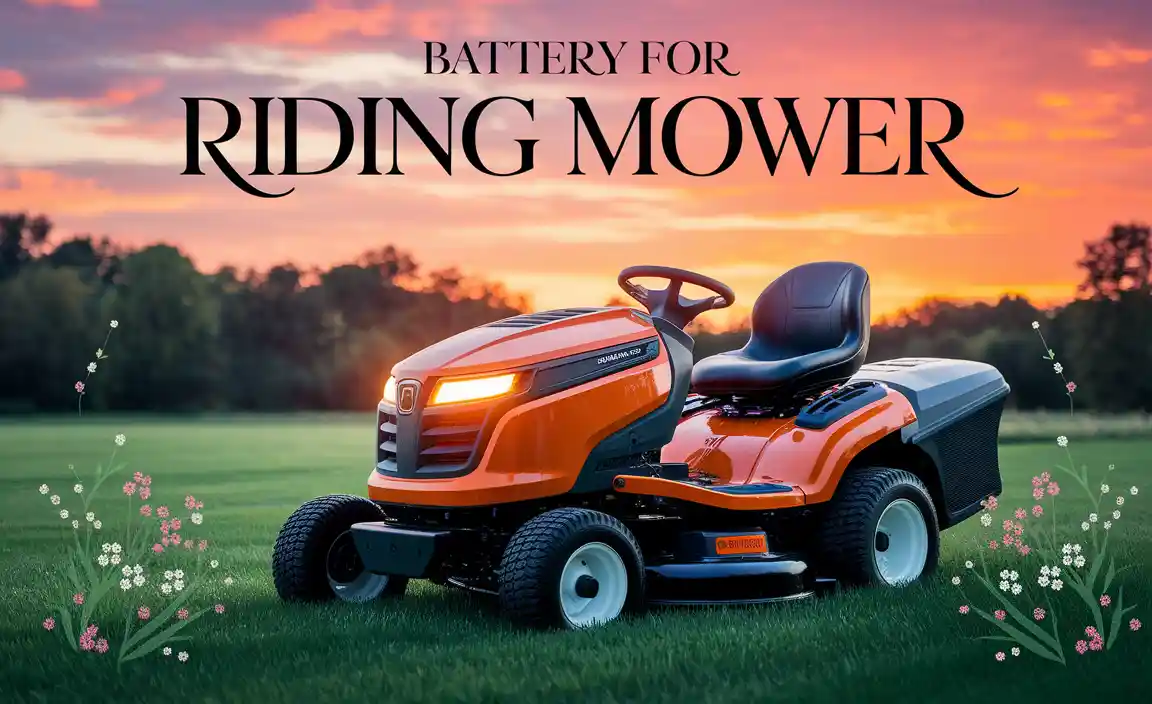 Battery For Riding Mower