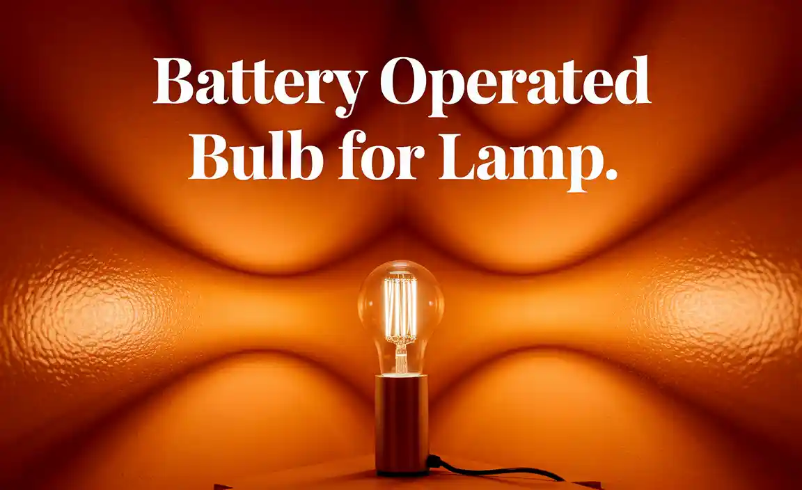 Battery Operated Bulb For Lamp