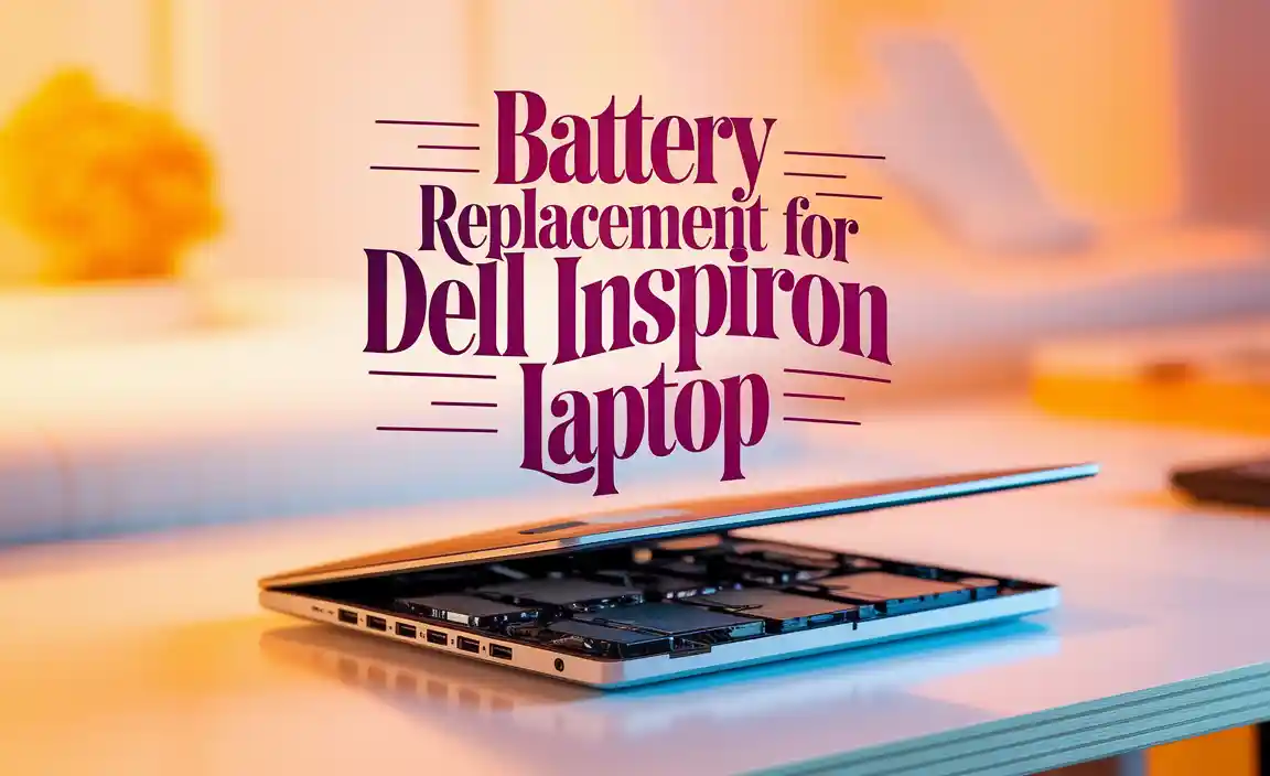 Battery Replacement For Dell Inspiron Laptop