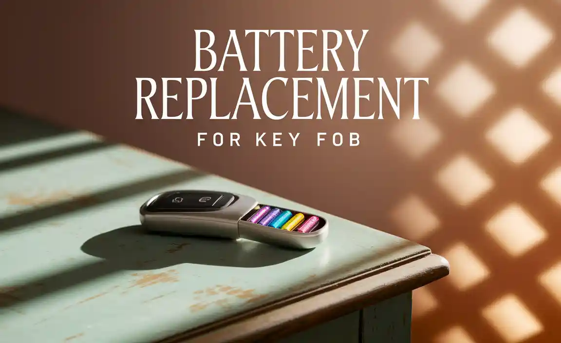 Battery Replacement For Key Fob