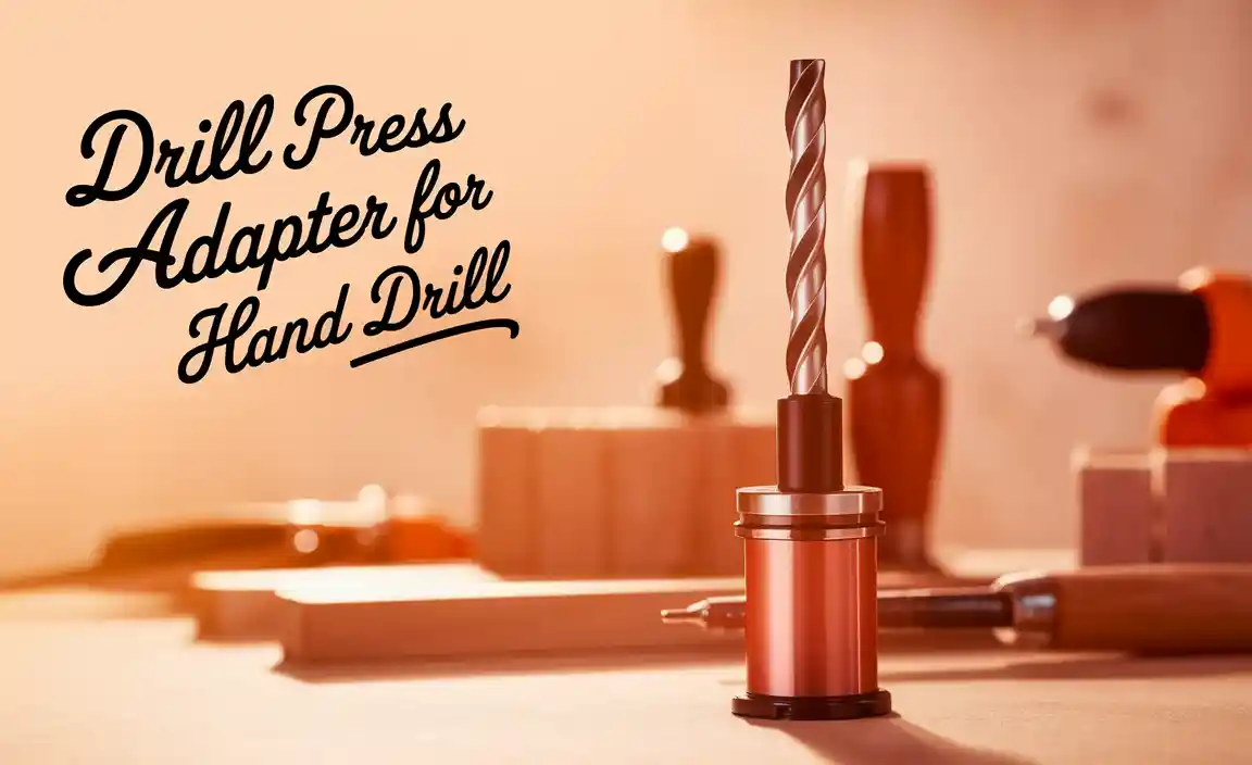 Drill Press Adapter For Hand Drill