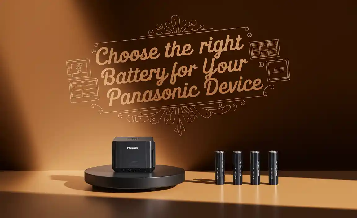 How to Choose the Right Battery for Your Panasonic Device