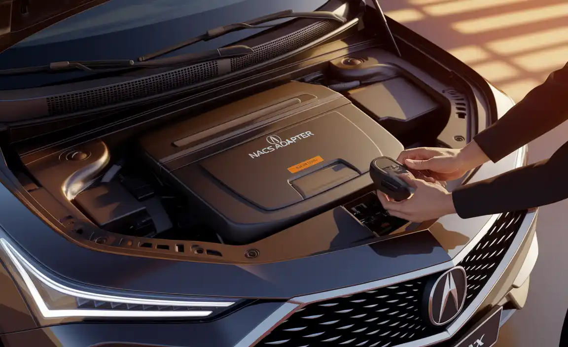 Installation Process of NACS Adapter on Acura ZDX