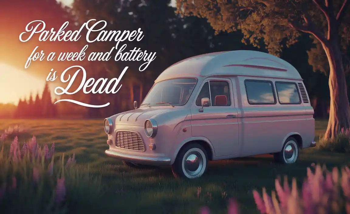 Parked Camper For A Week And Battery Is Dead