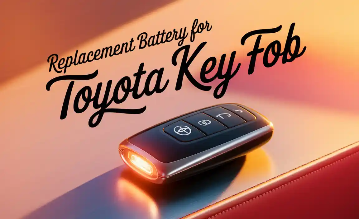Replacement Battery For Toyota Key Fob