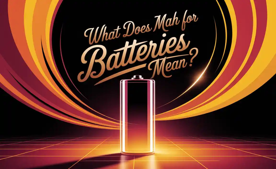 What Does Mah For Batteries Mean