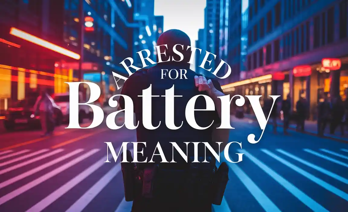Arrested For Battery Meaning