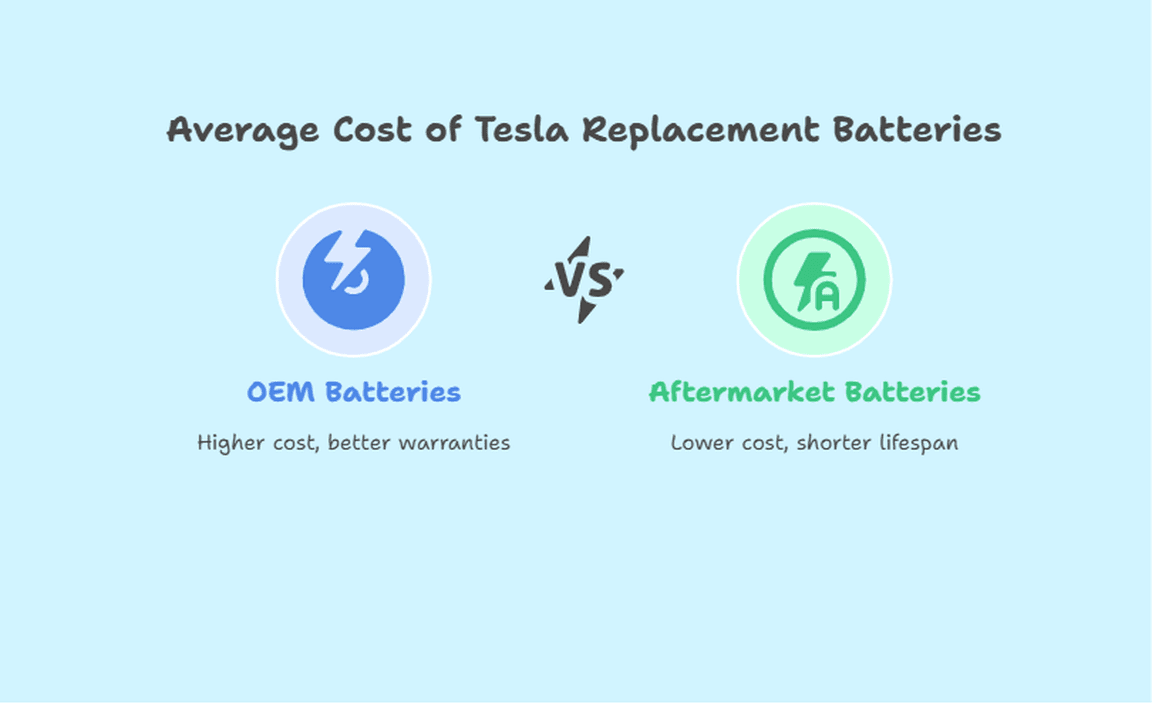 Average Cost of Tesla Replacement Batteries