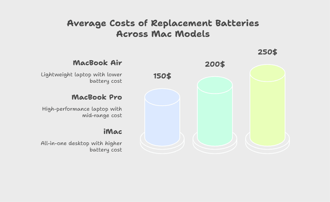 Average Costs of Replacement Batteries Across Mac Models