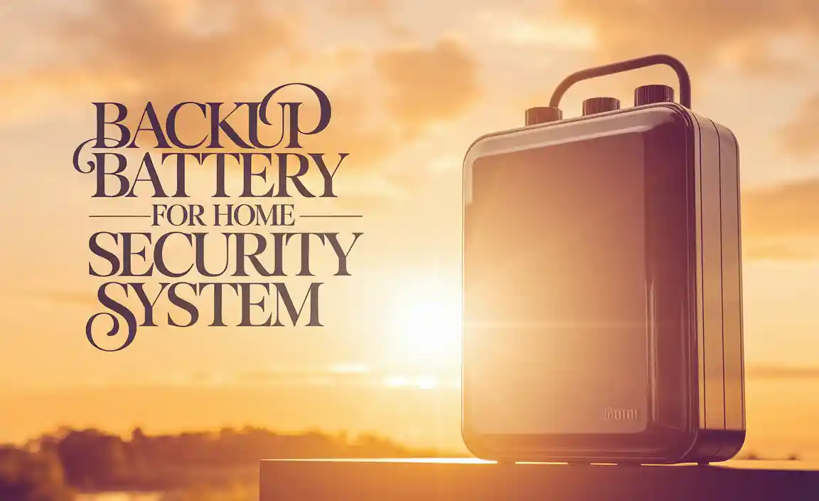 Backup Battery For Home Security System