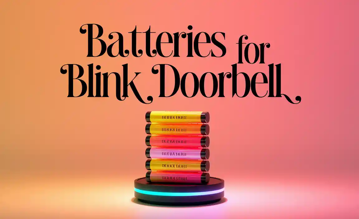 Batteries For Blink Doorbell