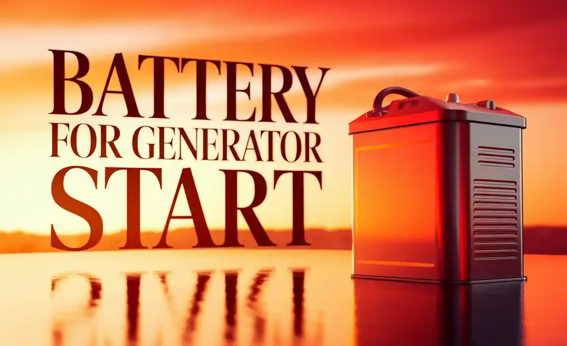 Battery For Generator Start