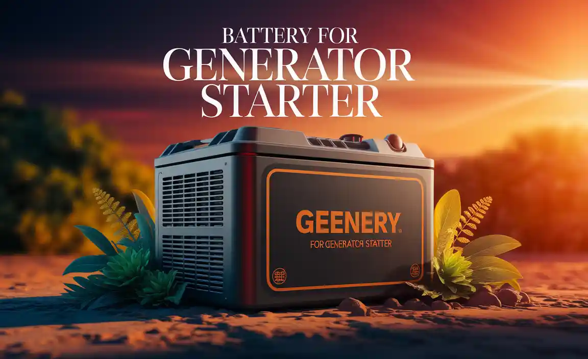 Battery For Generator Starter
