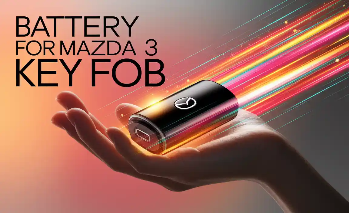 Battery For Mazda 3 Key Fob