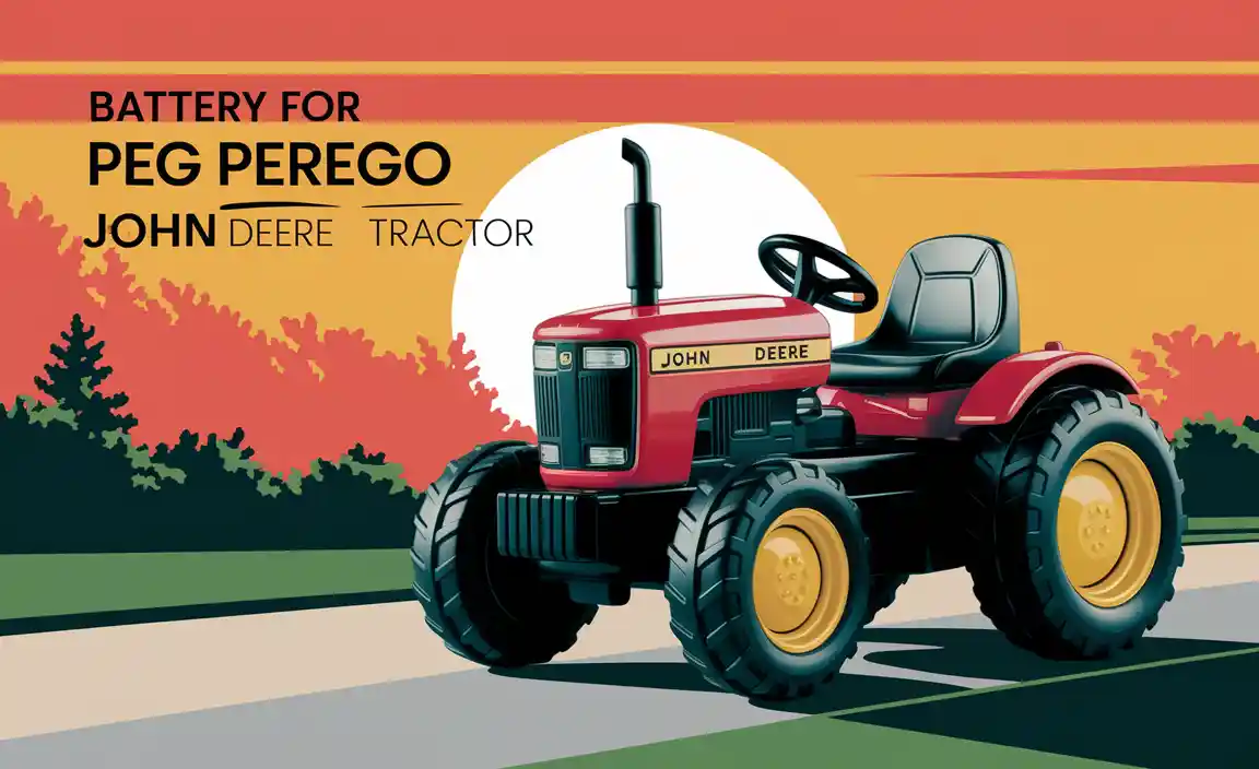 Battery For Peg Perego John Deere Tractor