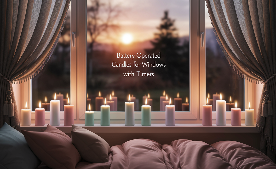 Battery Operated Candles For Windows With Timers