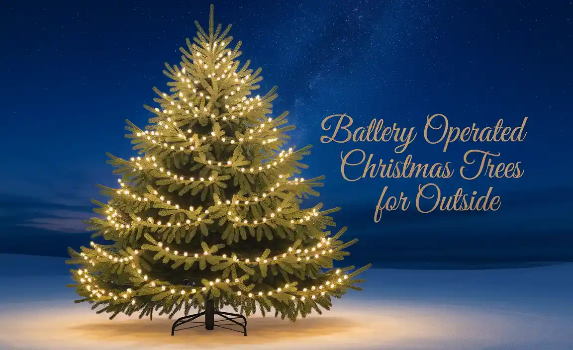 Battery Operated Christmas Trees For Outside