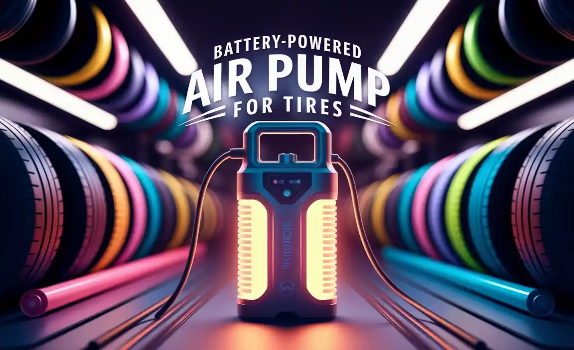 Battery Powered Air Pump For Tires
