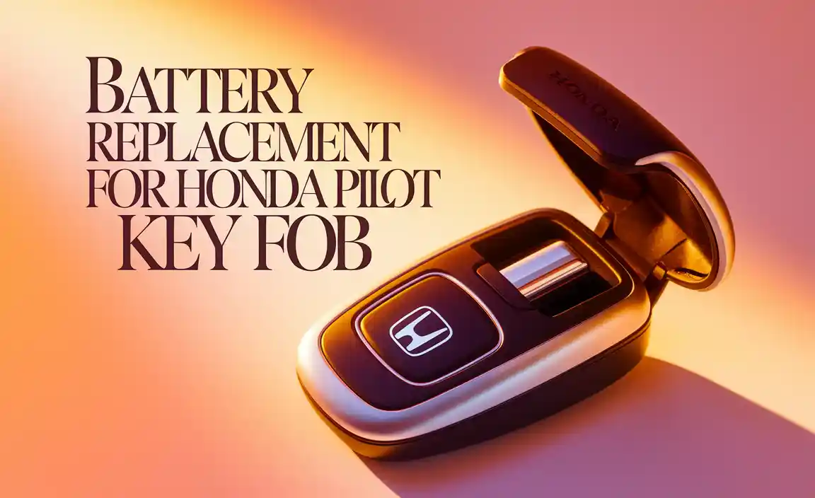 Battery Replacement For Honda Pilot Key Fob
