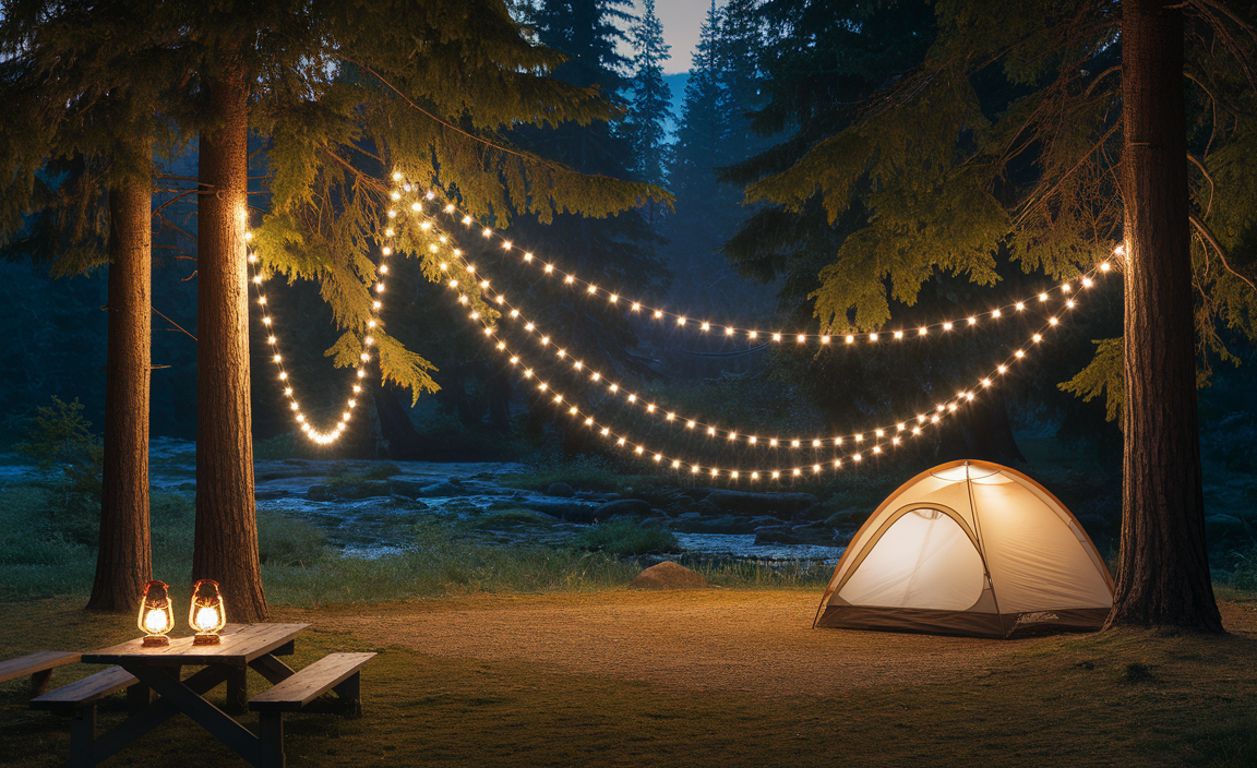 Best Practices for Using String Lights While Camping