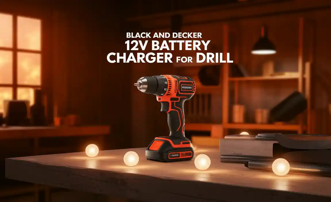 Black And Decker 12V Battery Charger For Drill