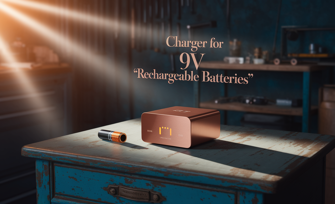 Charger For 9V Rechargeable Batteries