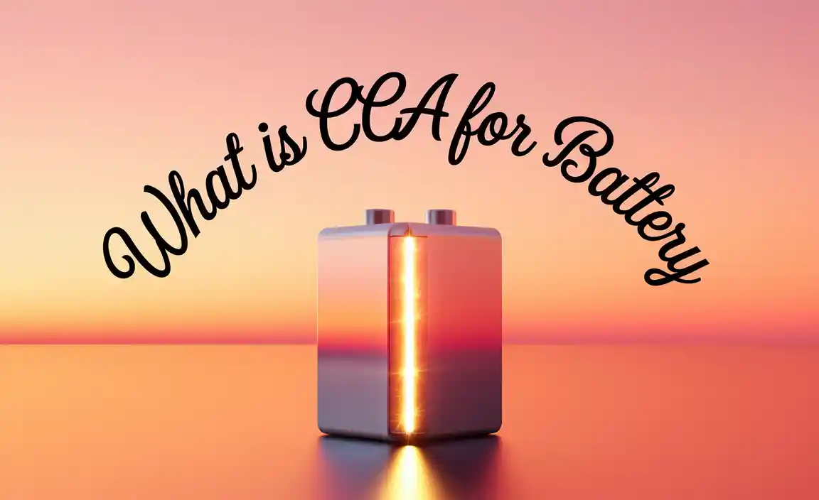 Choosing the Right Battery Based on CCA