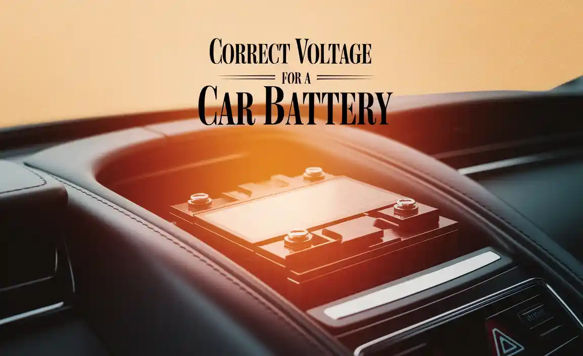 Correct Voltage For A Car Battery