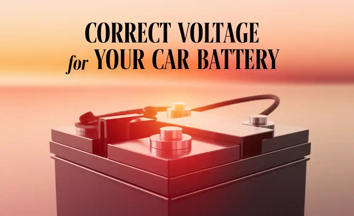 Correct Voltage For Your Car Battery