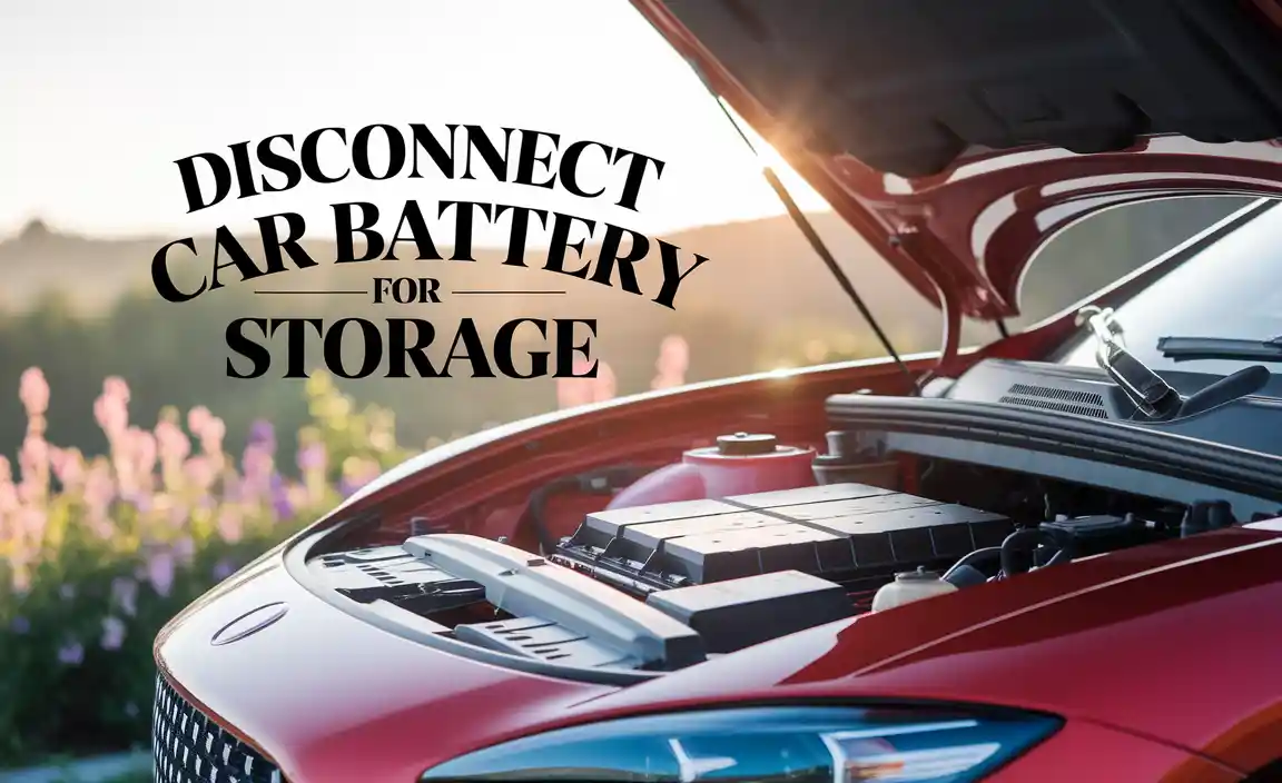 Disconnect Car Battery For Storage