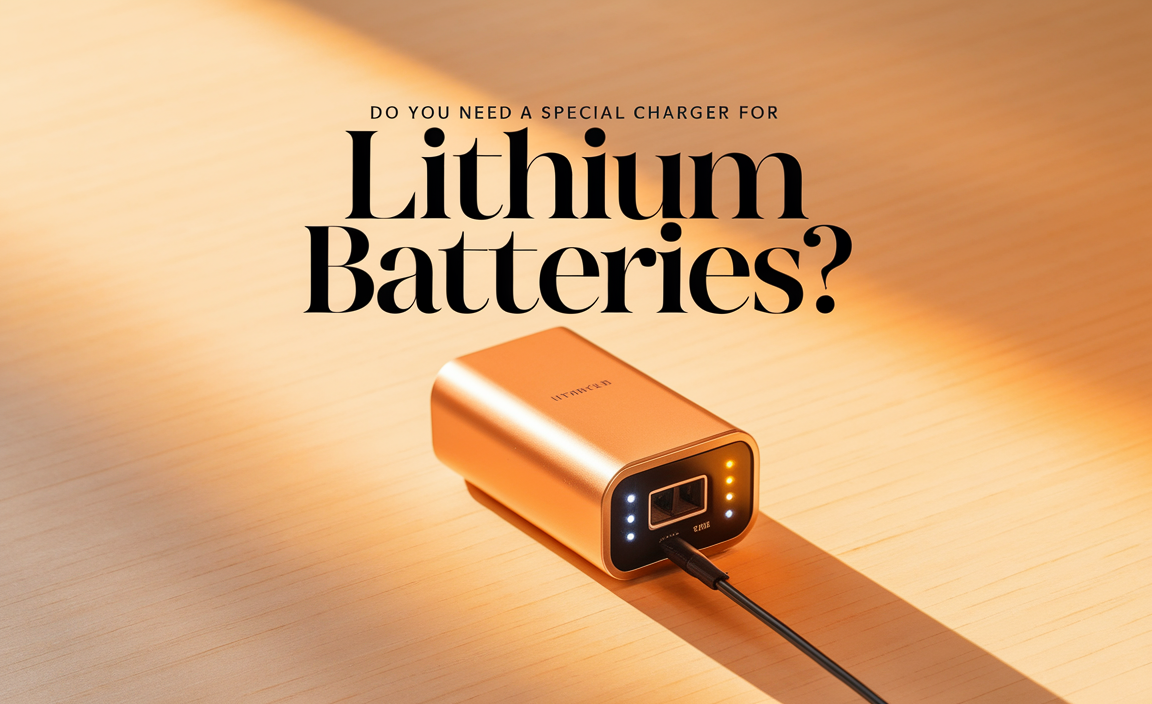 Do You Need A Special Charger For Lithium Batteries