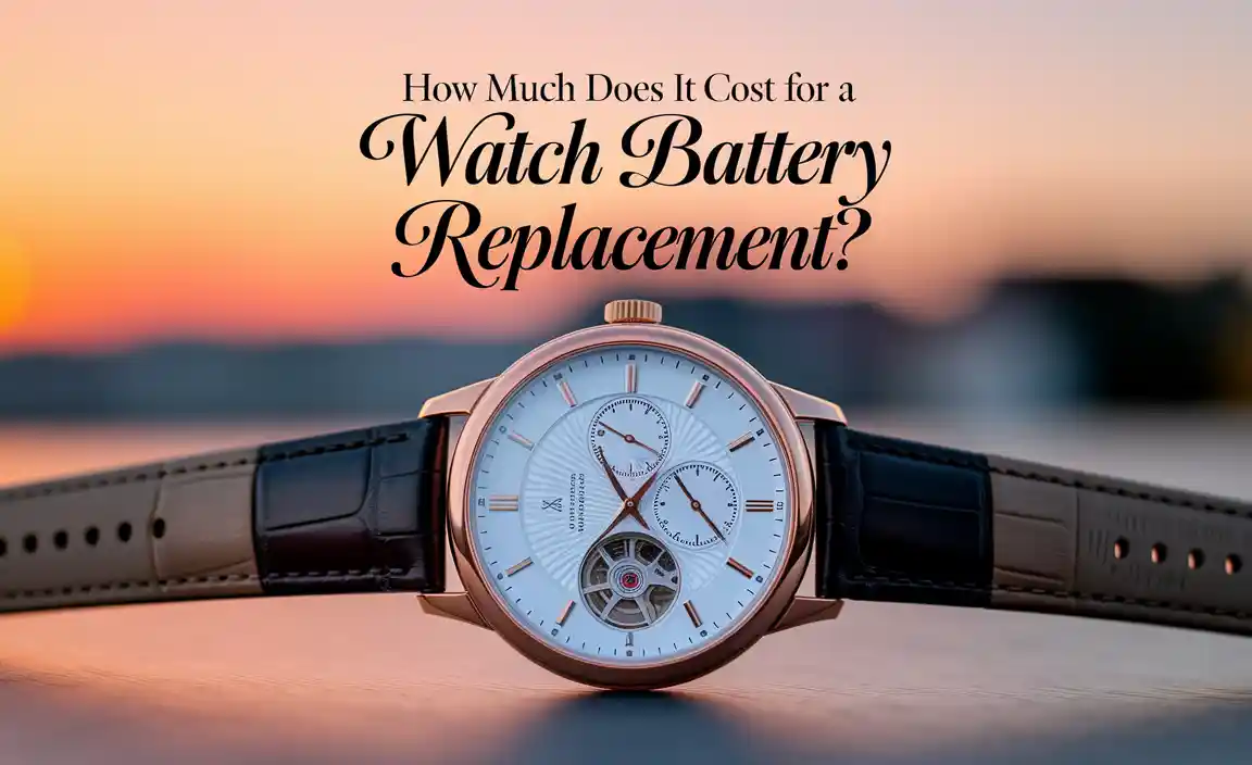 How Much Does It Cost for a Watch Battery Replacement